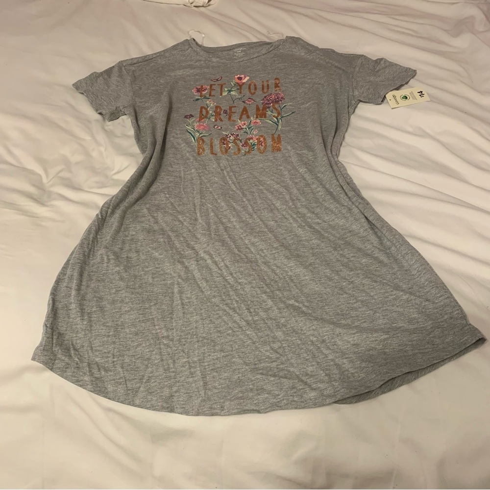 Cute floral feminine tshirt dress pyjama loungewear - Picture 2 of 4